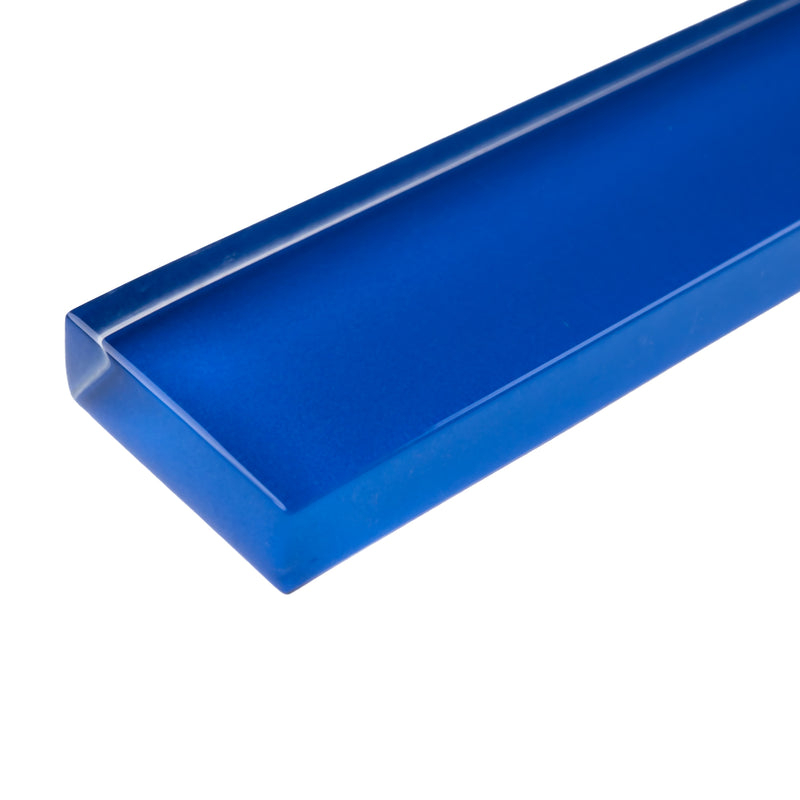 CLIN-12  Electric Blue Glass Pencil Liner Wall Trim Molding 1"X12" / 1/2"X12"