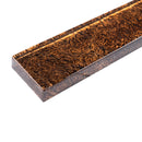 CLIN-16  Brown Glass Pencil Liner Wall Trim Molding 1"X12", 1/2"X12"