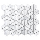 THUN-01  Thunder Series - Carrara Fan Mosaic Tile