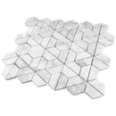 THUN-01  Thunder Series - Carrara Fan Mosaic Tile