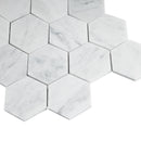 WHCA-02  White Carrara Series - Hexagon Carrara Mosaic Tile