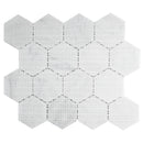 WHCA-02  White Carrara Series - Hexagon Carrara Mosaic Tile