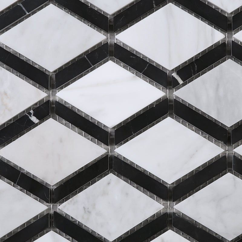 WHCA-06  White Carrara Series - Flow Mosaic Tile