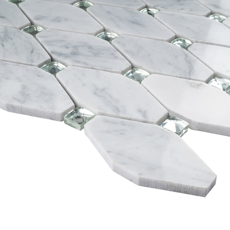WHCA-07  White Carrara Series - Oversize Mosaic Tile