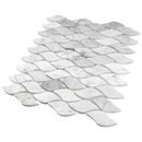 WHCA-08  White Carrara Series- Waterfall Mosaic Tile