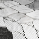 WHCA-08  White Carrara Series- Waterfall Mosaic Tile