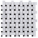 WHCA-09  White Carrara Series - Bracket Weave Mosaic Tile