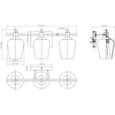 WL0001  3-Light Dimmable LED Vanity Light
