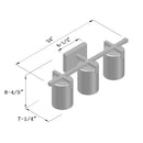 WL0002  3-Light Dimmable LED Vanity Light