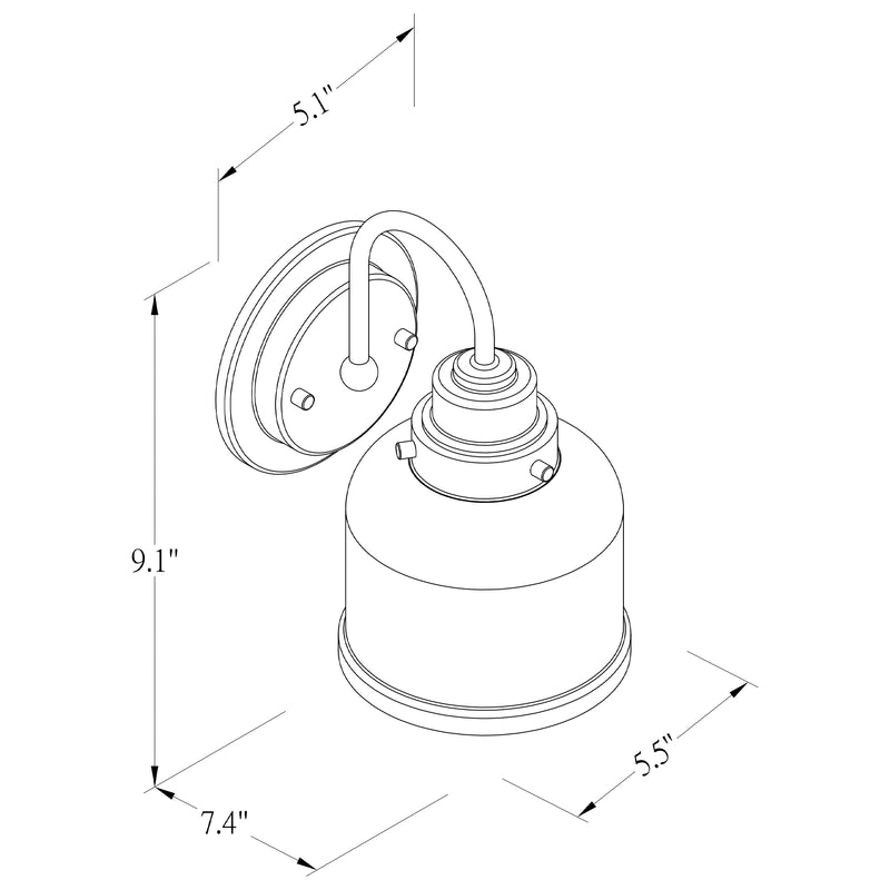 WL0003  1-Light Dimmable Wall Sconce