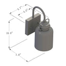 WL0004  1-Light Dimmable LED Wall Sconce