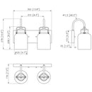 WL0004  2-Light Dimmable LED Vanity Light