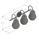 WL0005  3-Light Dimmable LED Vanity Light