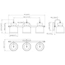 WL0006  3-Light Dimmable LED Vanity Light