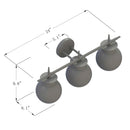 WL0007  3-Light Dimmable LED Vanity Light