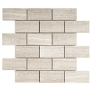 WOBE-01  Wooden Beige Series- Wooden Brick 2X4 Mosaic Tile