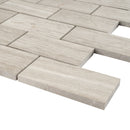 WOBE-01  Wooden Beige Series- Wooden Brick 2X4 Mosaic Tile