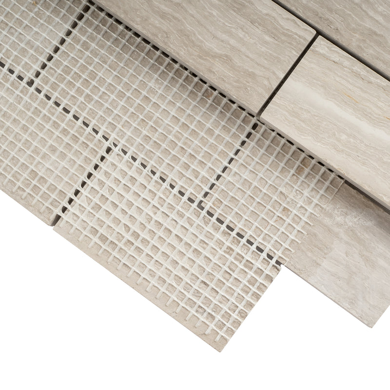 WOBE-01  Wooden Beige Series- Wooden Brick 2X4 Mosaic Tile