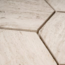 WOBE-02  Wooden Beige Series- Wooden Hexagon Mosaic Tile