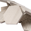 WOBE-02  Wooden Beige Series- Wooden Hexagon Mosaic Tile