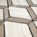 WOBE-06  Wooden Beige Series- Lace Mosaic Tile