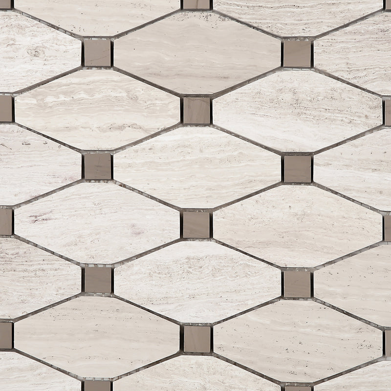 WOBE-07  Wooden Beige Series- Victoria Mosaic Tile